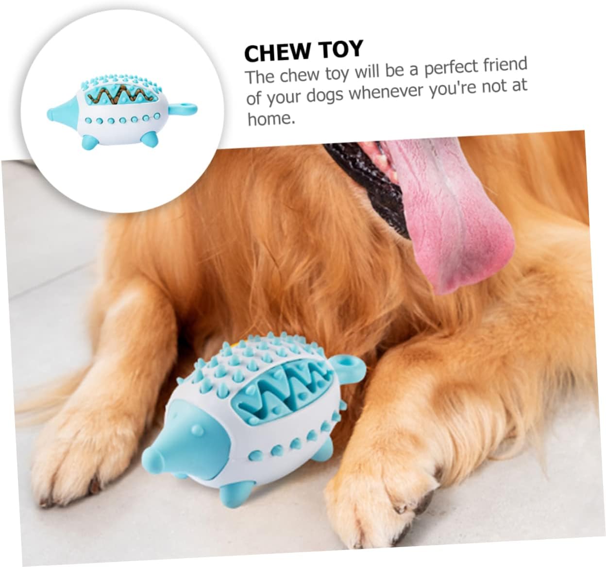 Pet Puzzle Treat Dispensing Squeaky Ball Bite-Resistant Toy