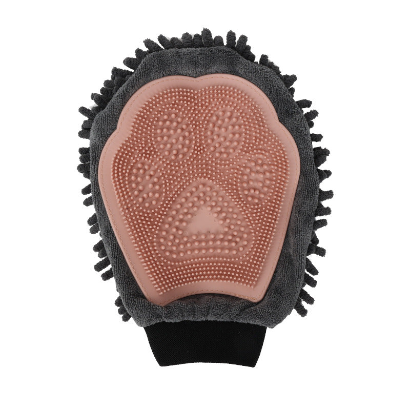 2 In 1 Pet Bathing Grooming Glove Massage Brush Tool