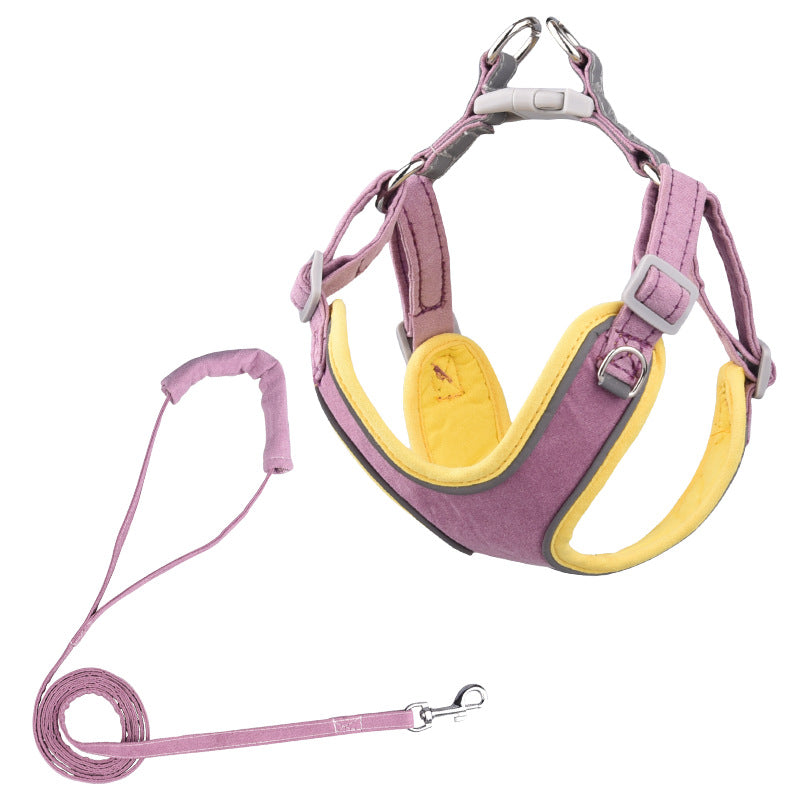 Reflective Breathable Vest Style Pet Rope Leash Safety Harness