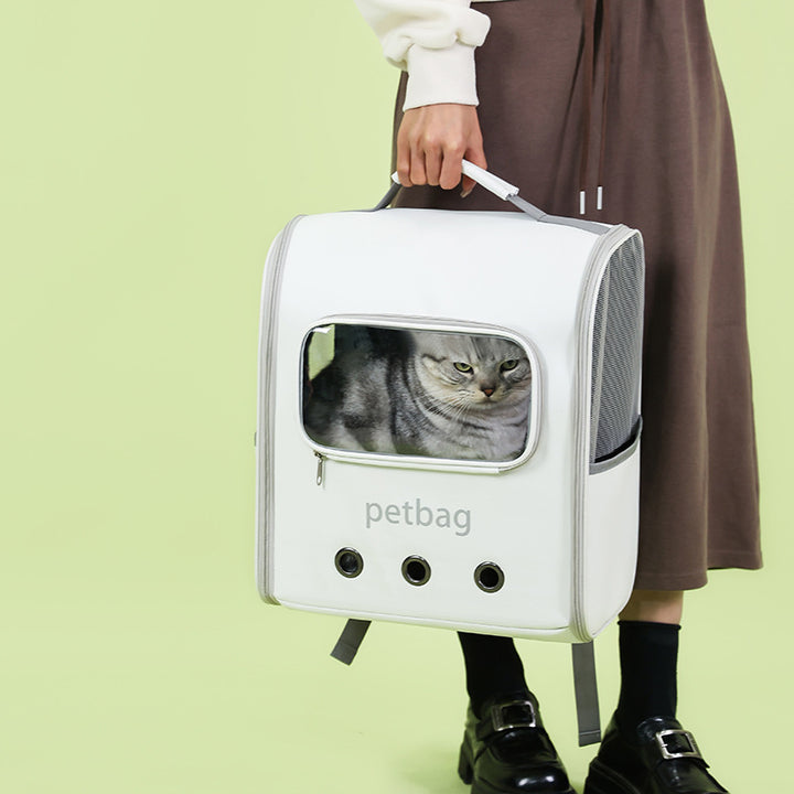 Large Capacity Transparent Window Pet Backpack Portable Carrier