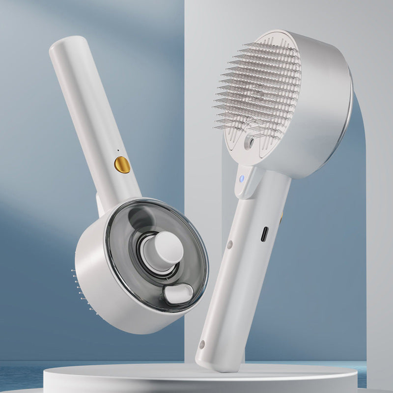Self Cleaning Pet Steam Grooming Hair Removal Brush