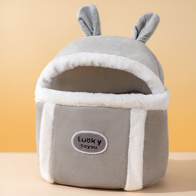 Animal Shaped Portable Pet Backpack Diaper Style Shoulder Bag