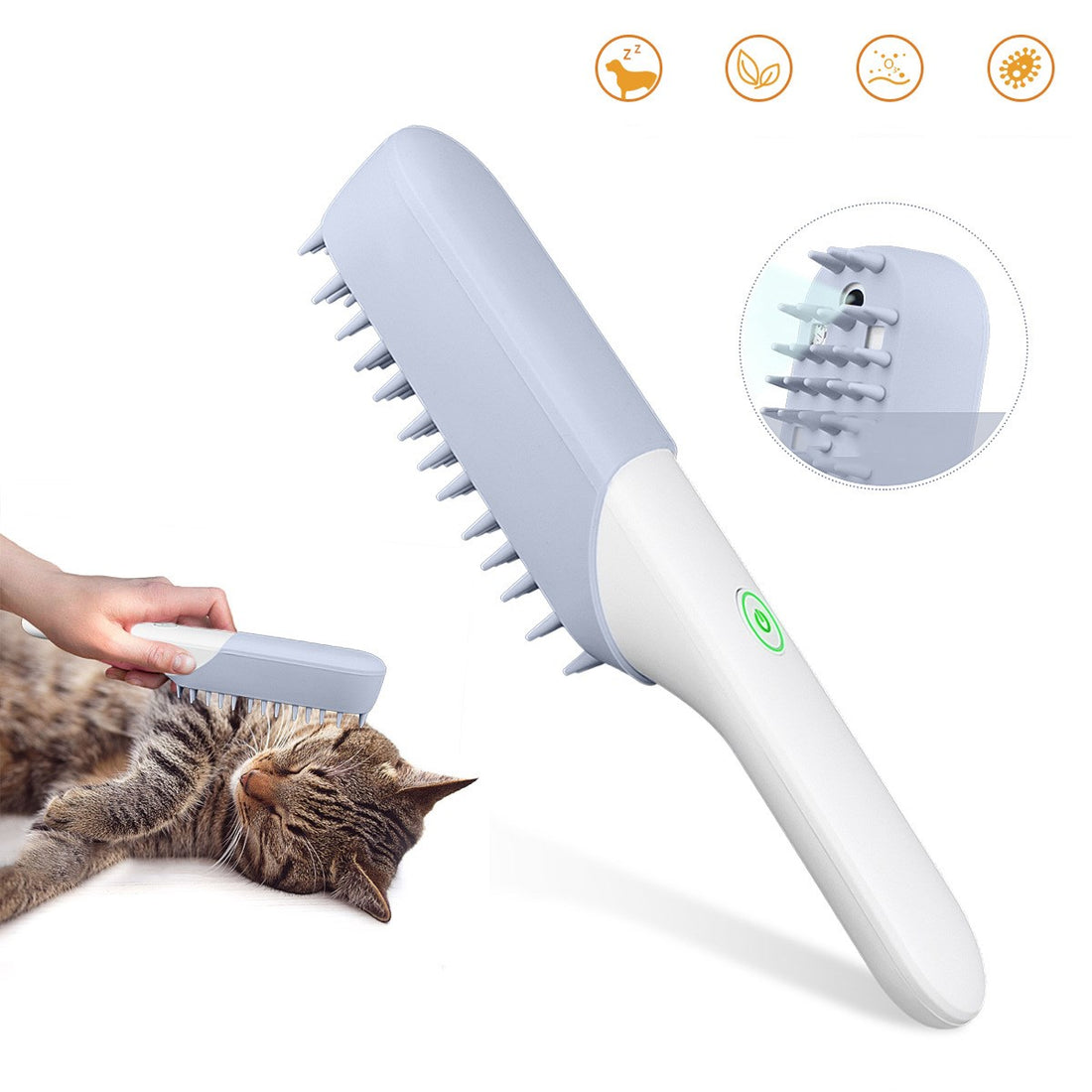 Pet Silicone Massage Grooming Brush Cleaning Hair Tool