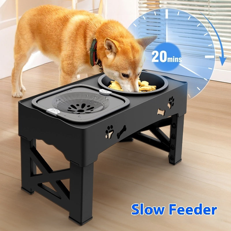 Stainless Steel Double Bowl Elevated Pet Feeder