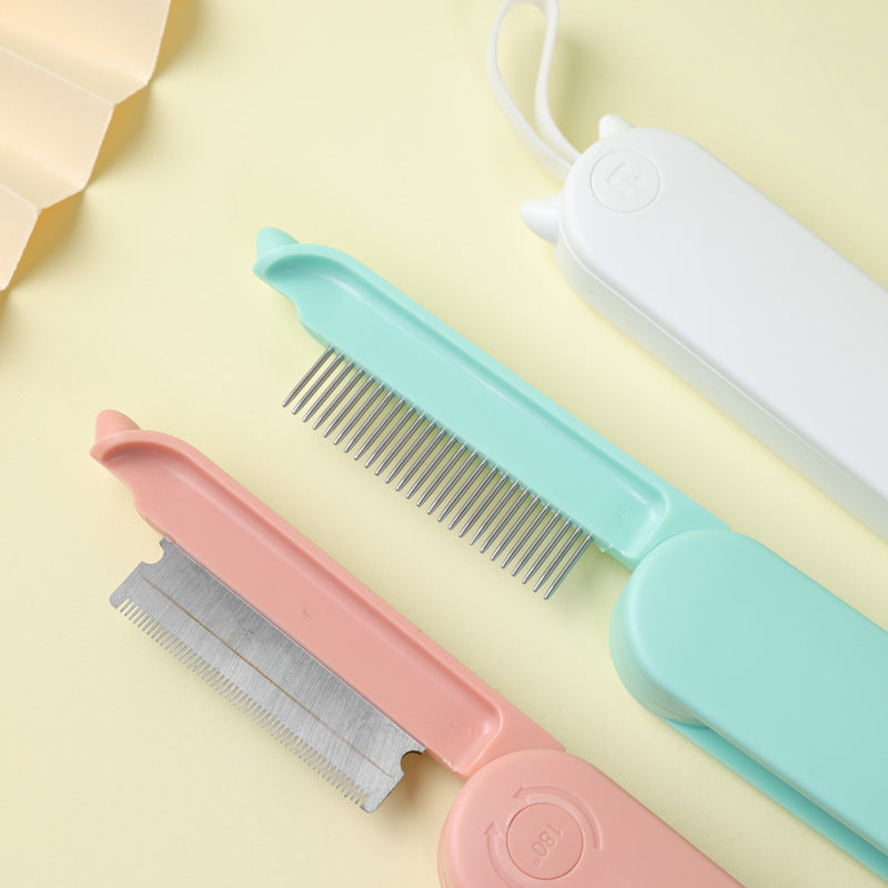 Pet Dematting Grooming Comb Hair Removal Massage Tool