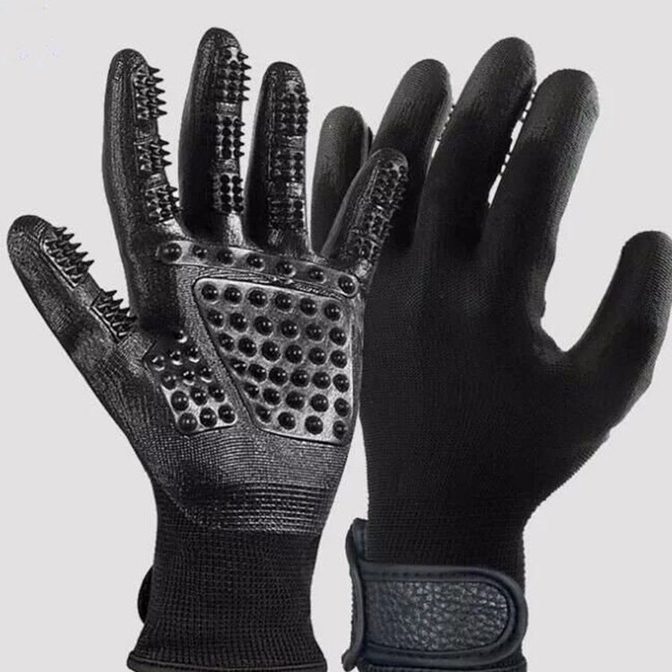 Pet Grooming Glove Soft Rubber Hair Removal Brush