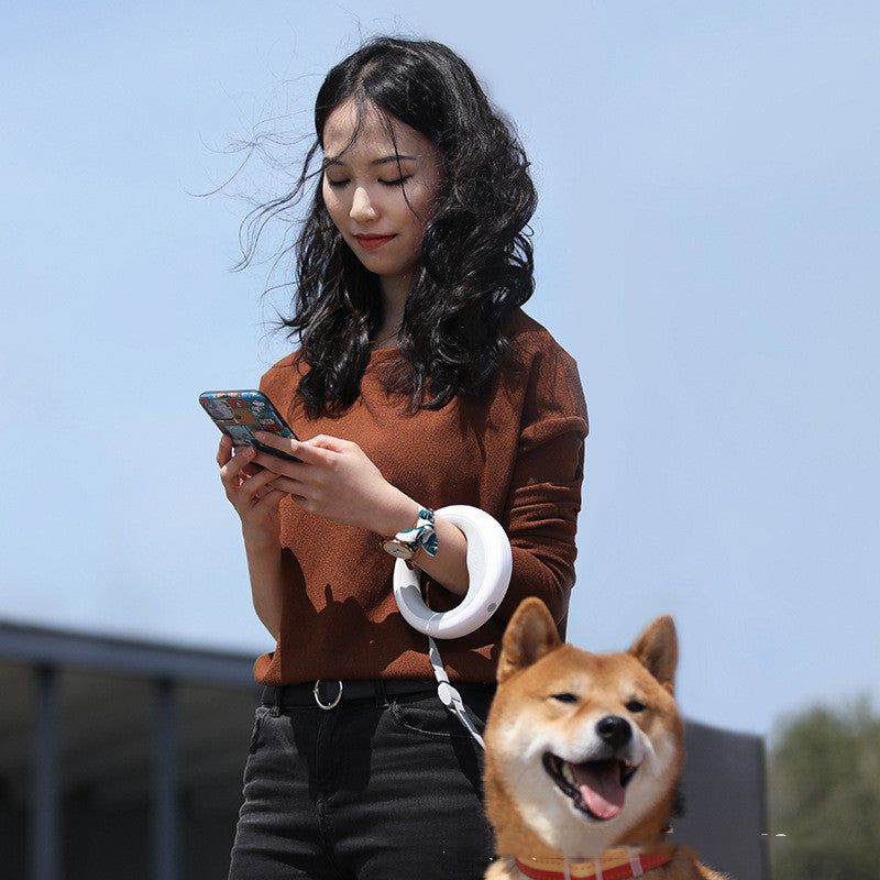 Retractable Pet Leash With Collar Cute Star Design Durable