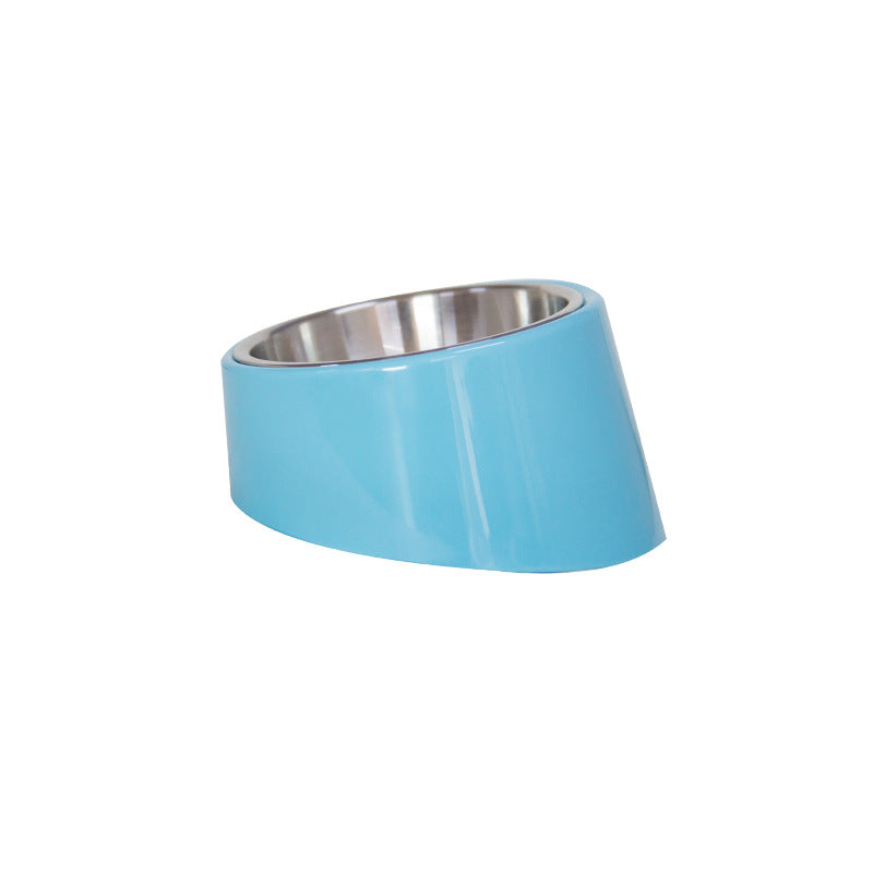Inclined Stainless Steel Pet Food Bowl For Pets