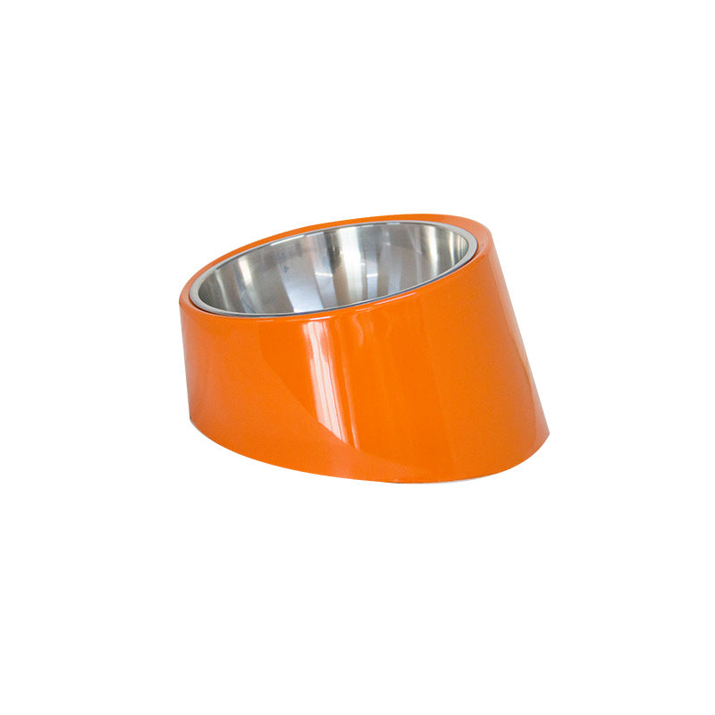 Inclined Stainless Steel Pet Food Bowl For Pets