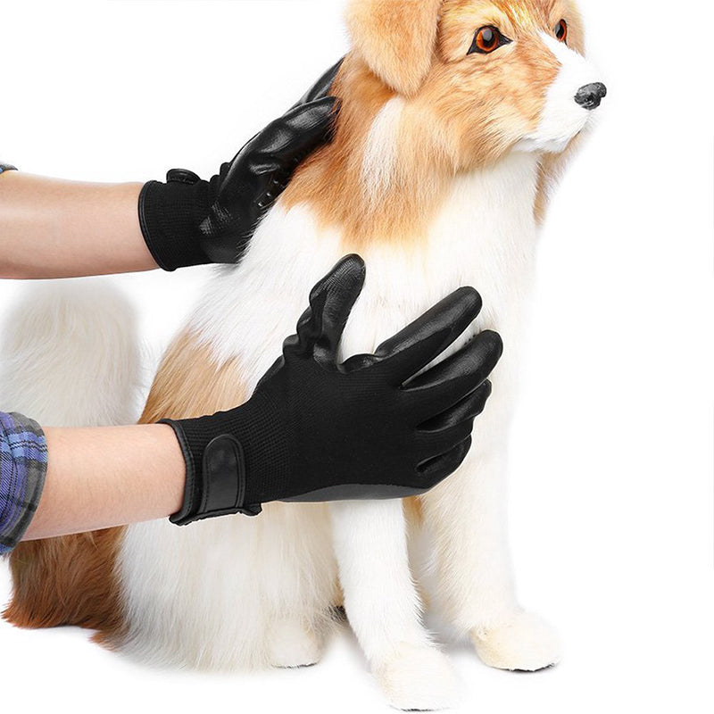 Pet Grooming Glove Soft Rubber Hair Removal Brush
