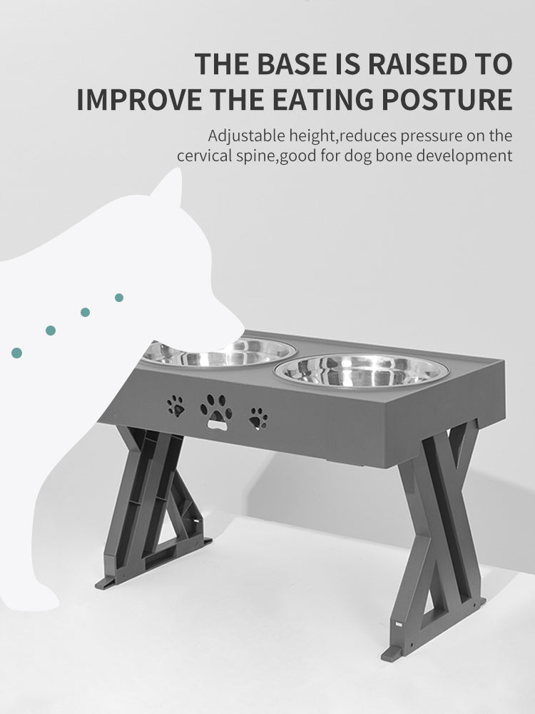 Portable Collapsible Pet Stainless Steel Folding Bowl Feeder