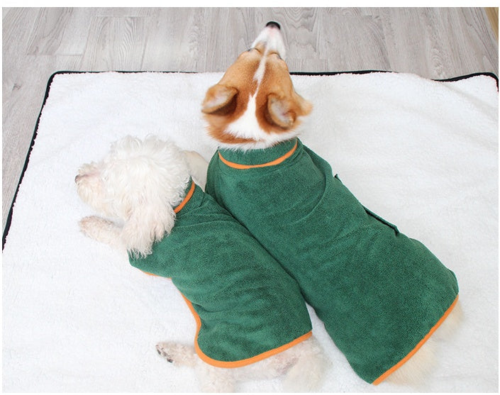 Pet Bathrobe Style Shirt Tucked Waist Comfort Clothing