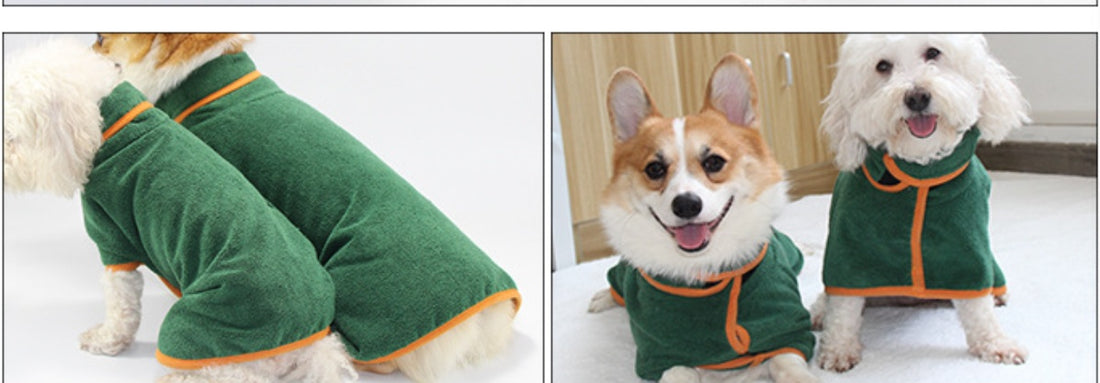 Pet Bathrobe Style Shirt Tucked Waist Comfort Clothing