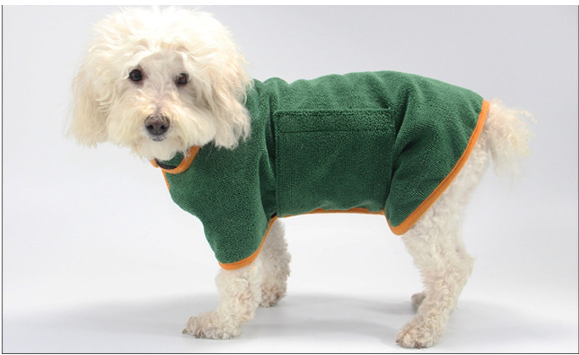 Pet Bathrobe Style Shirt Tucked Waist Comfort Clothing