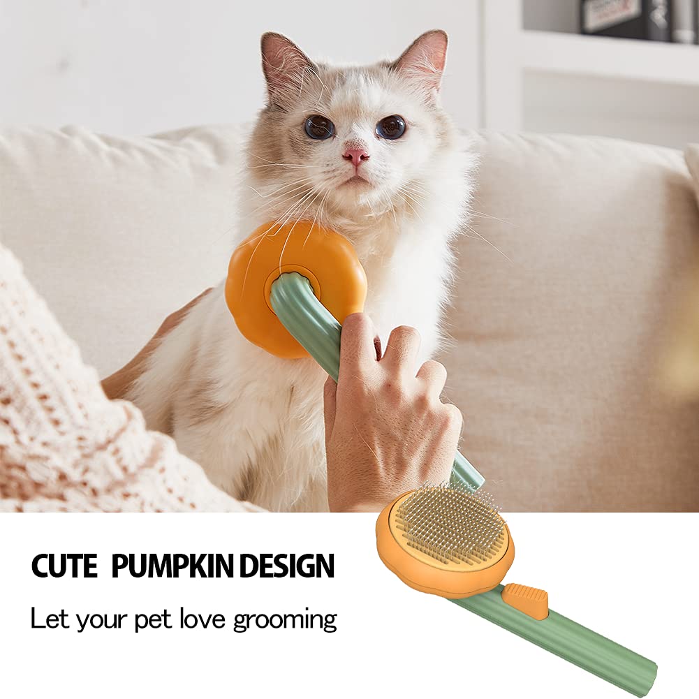 Self Cleaning Pet Slicker Brush Hair Removal Grooming Tool