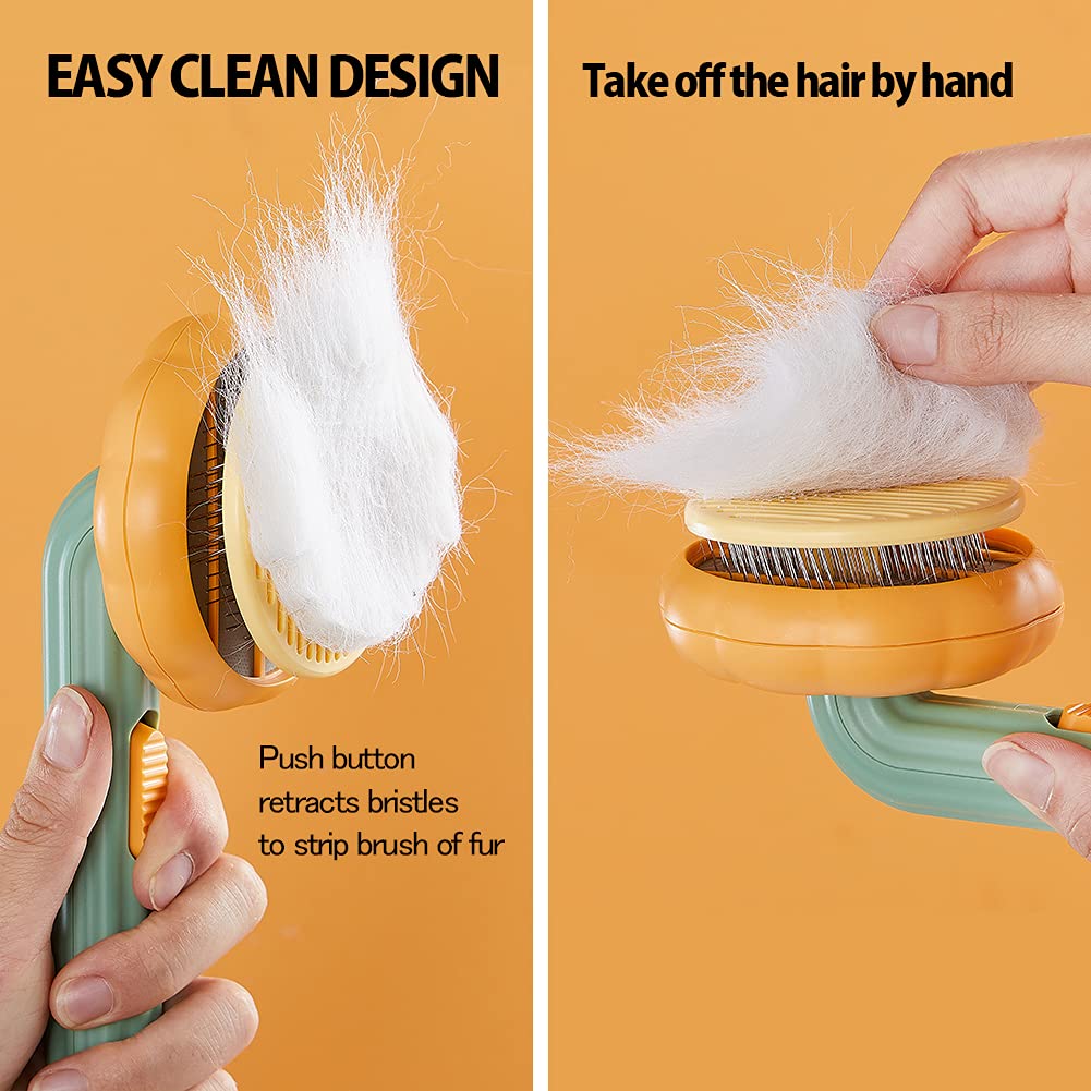 Self Cleaning Pet Slicker Brush Hair Removal Grooming Tool