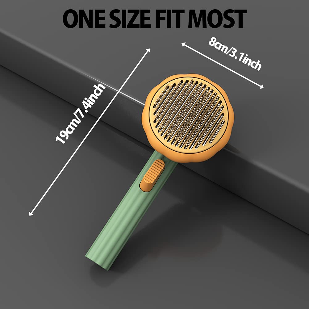 Self Cleaning Pet Slicker Brush Hair Removal Grooming Tool