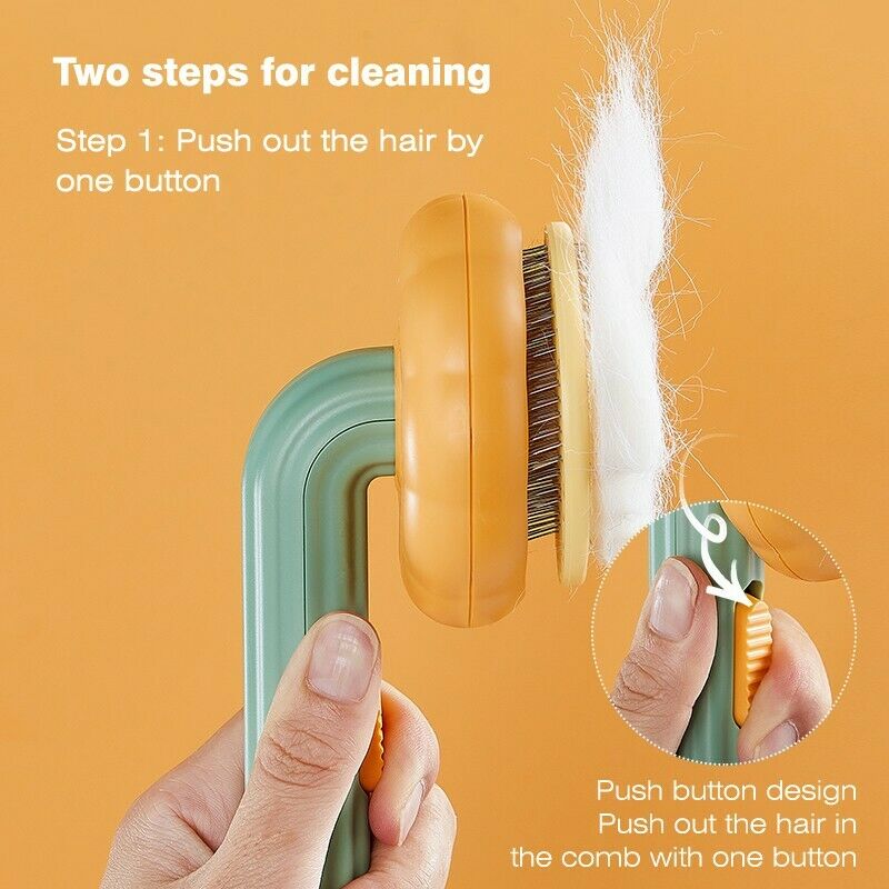 Self Cleaning Pet Slicker Brush Hair Removal Grooming Tool