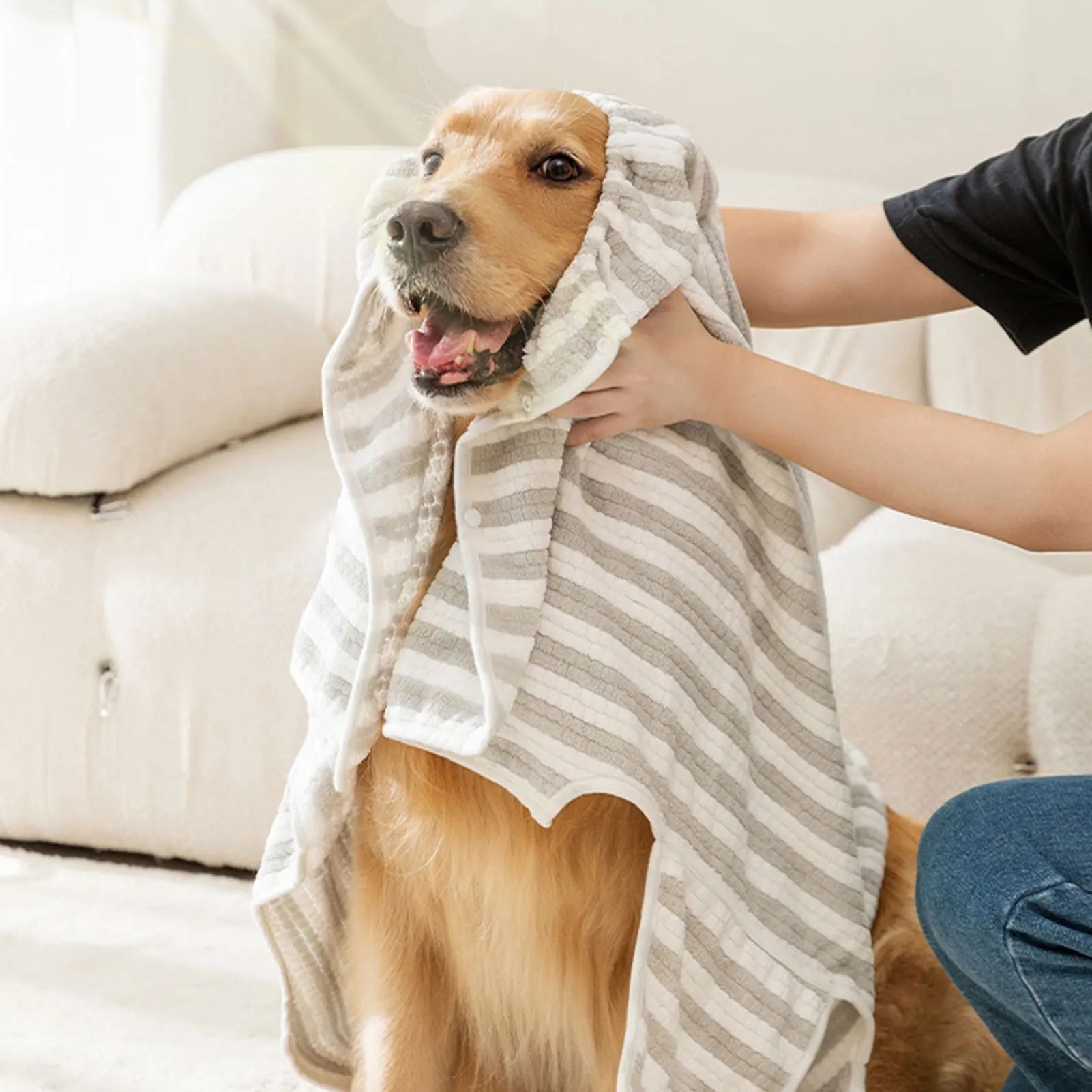 Ultra Absorbent Quick Dry Pet Bath Towel Bathrobe