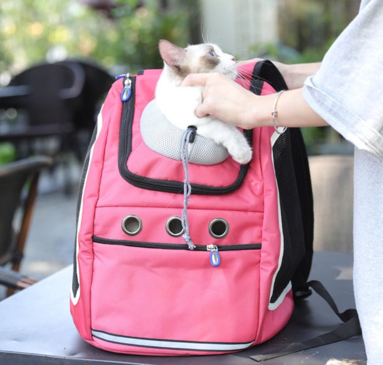 Pet Outing Backpack Travel Carrier Bag For Outdoor Use