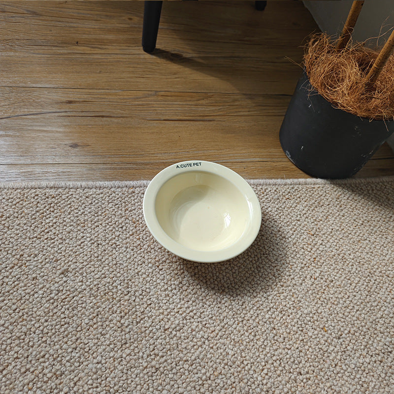 Anti Tumble Ceramic Double Bowl Pet Feeding Water Holder