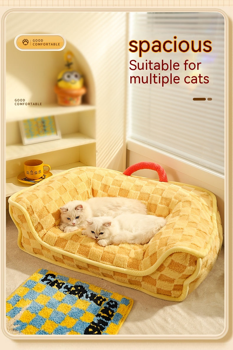 Warm Winter Plush Removable Washable Pet Nest Bed