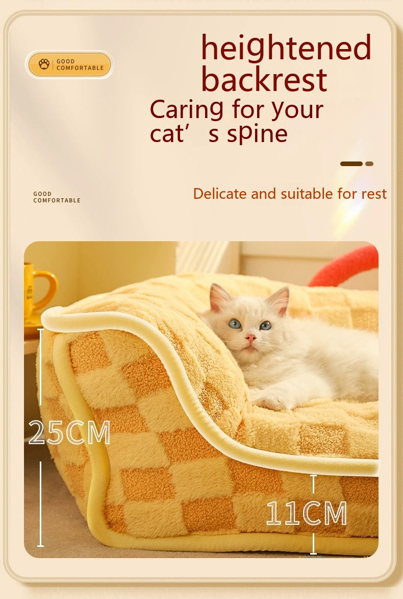 Warm Winter Plush Removable Washable Pet Nest Bed