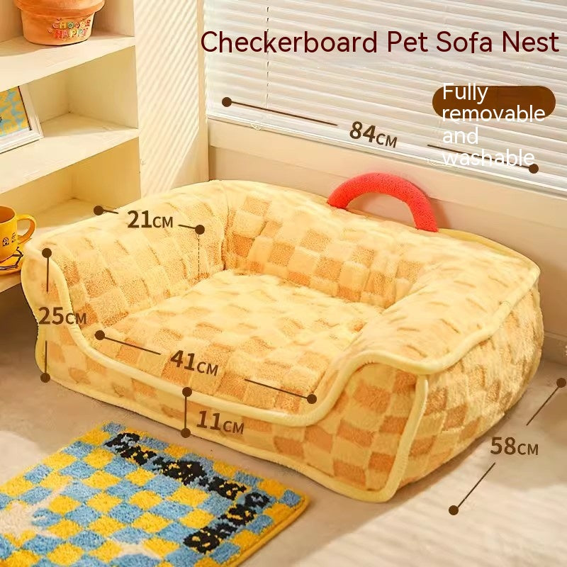 Warm Winter Plush Removable Washable Pet Nest Bed