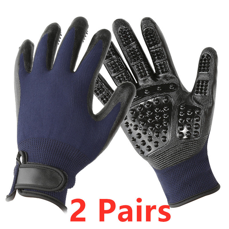 Pet Grooming Glove Soft Rubber Hair Removal Brush