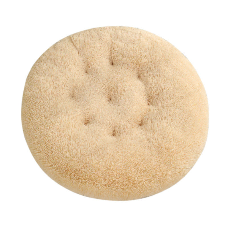 Round Plush Warm Pet Sleeping Mat Bed House