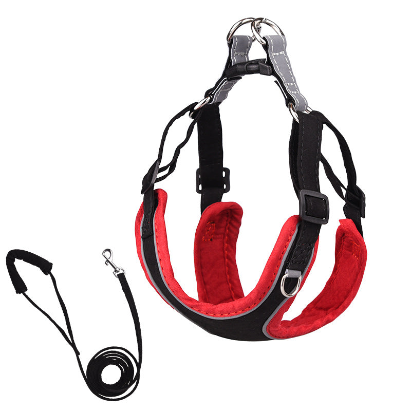 Reflective Breathable Vest Style Pet Rope Leash Safety Harness
