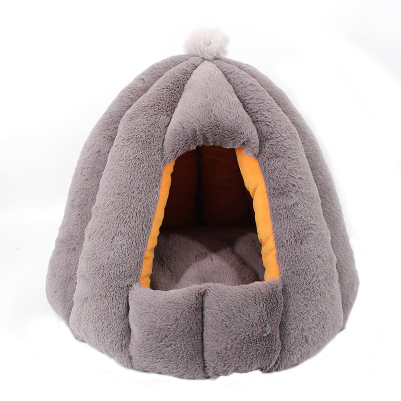 Pet Enclosed Warm Deep Sleep Cozy Bed