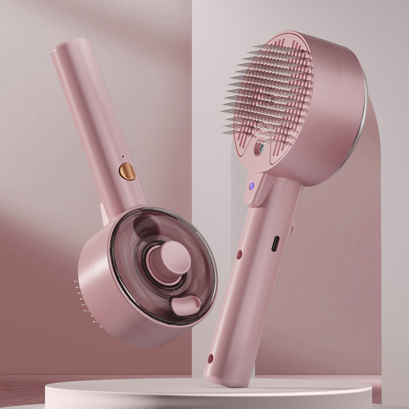 Self Cleaning Pet Steam Grooming Hair Removal Brush