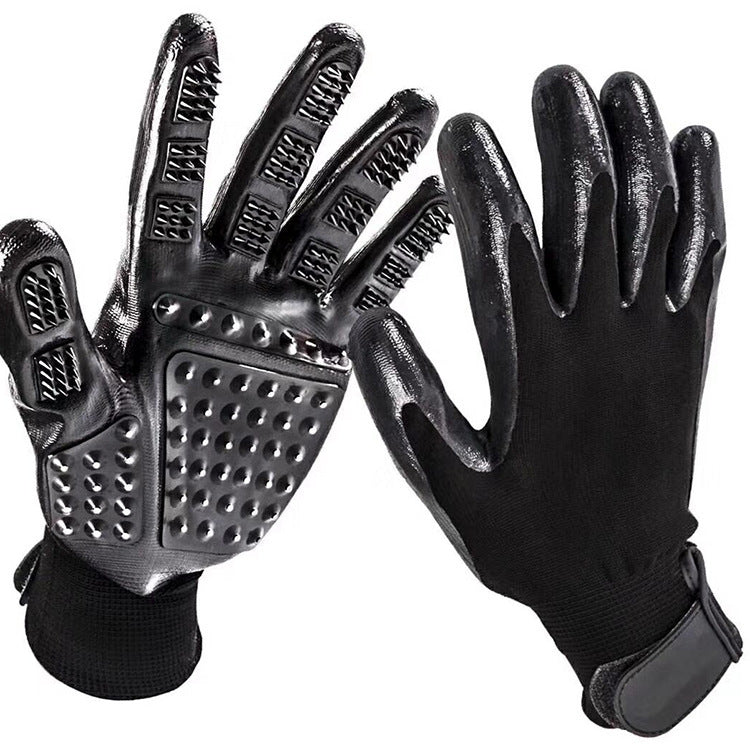 Pet Grooming Glove Soft Rubber Hair Removal Brush
