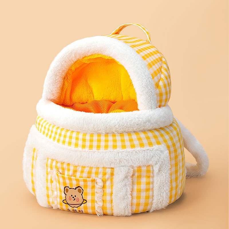 Animal Shaped Portable Pet Backpack Diaper Style Shoulder Bag
