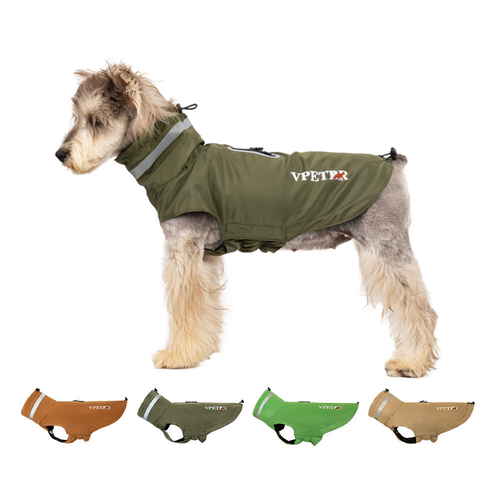 Pet Outdoor Windproof Raincoat Reflective Waterproof Poncho