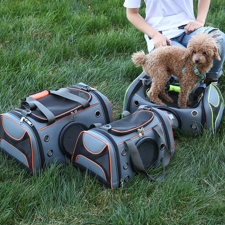 Portable Pet Backpack Diaper Style Travel Carrier Bag