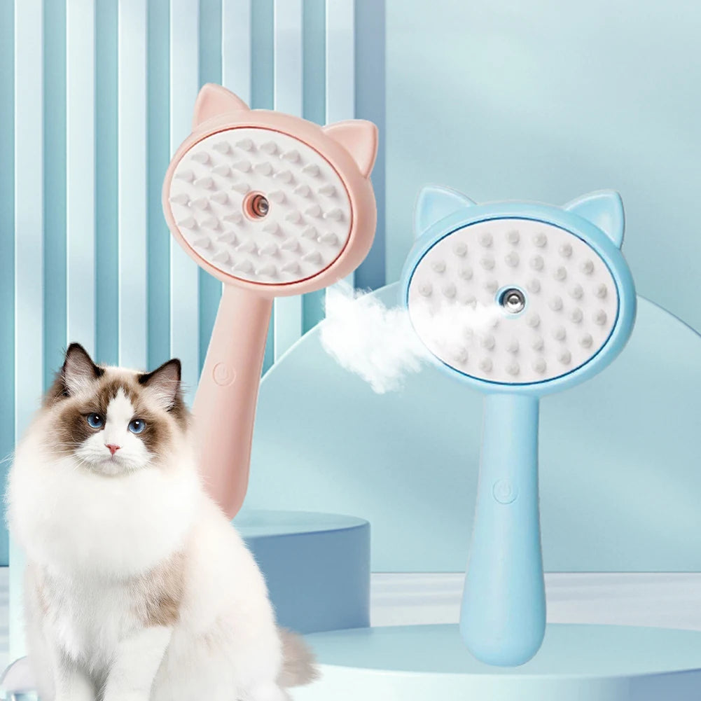 Rechargeable Mist Grooming Self Cleaning Pet Brush