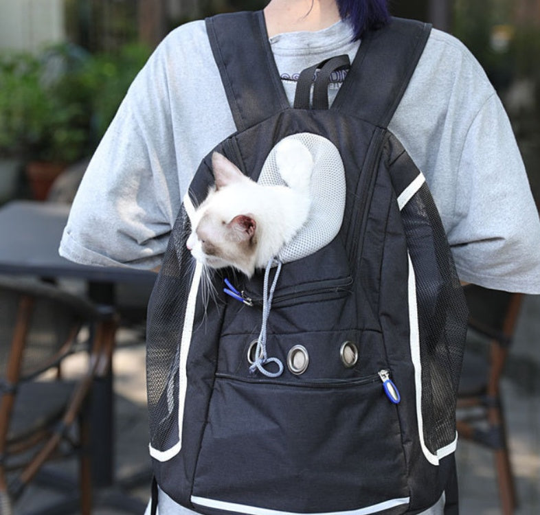 Pet Outing Backpack Travel Carrier Bag For Outdoor Use