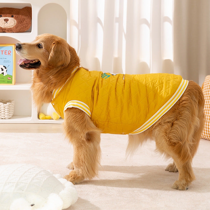 Warm Pet Quilted Cotton Vest For Outdoor Winter Use