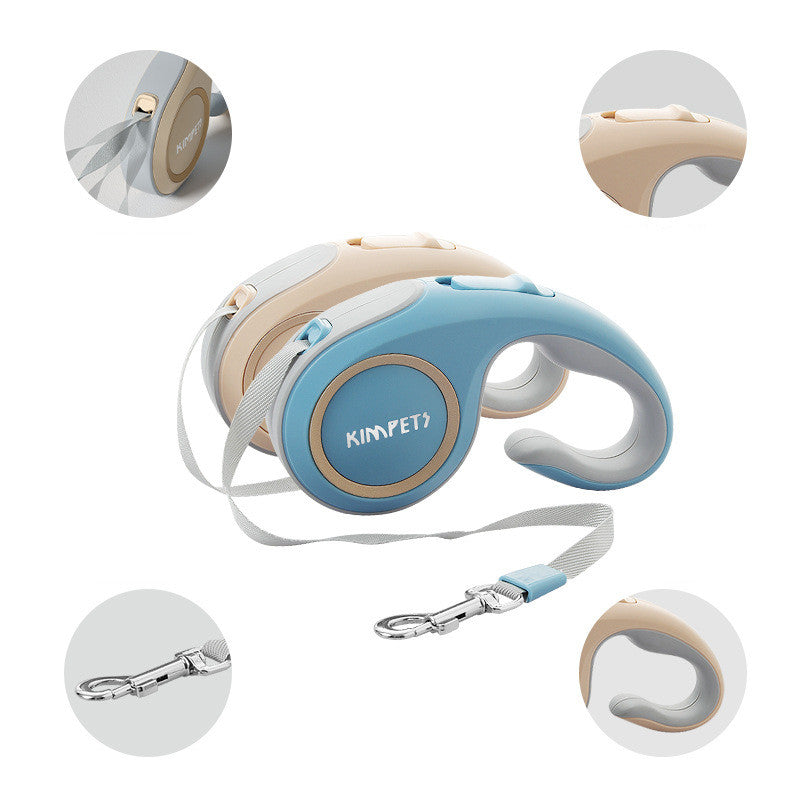 Automatic Retractable Pet Leash Durable Smooth Control System