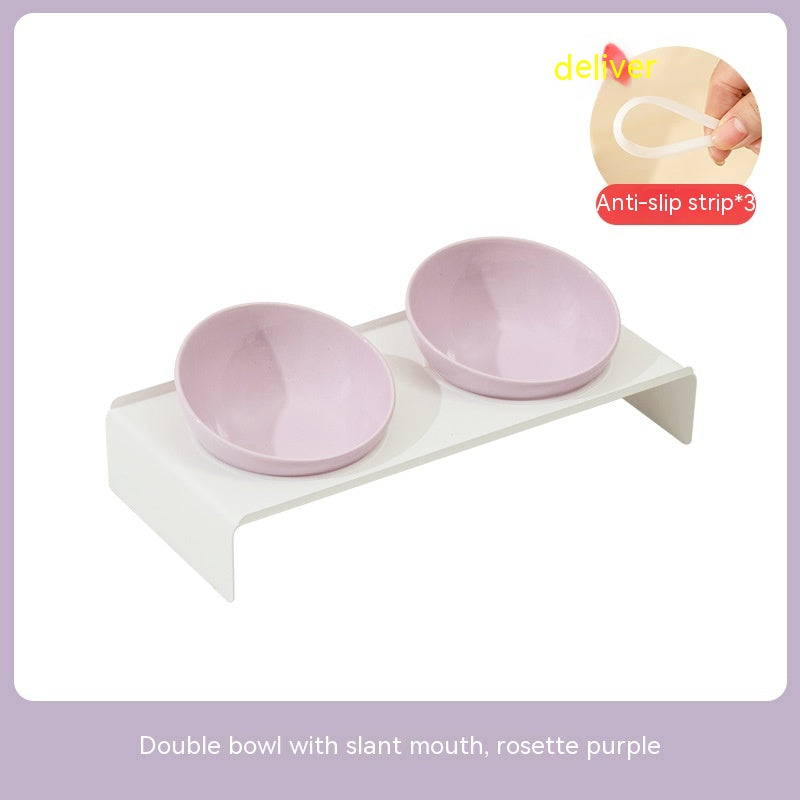 Beveled Ceramic Pet Feeding Bowl
