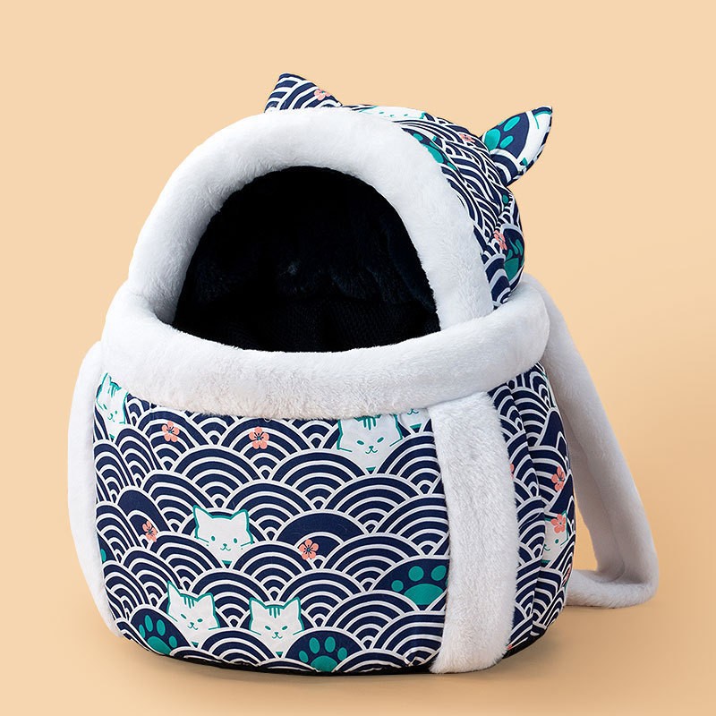 Animal Shaped Portable Pet Backpack Diaper Style Shoulder Bag