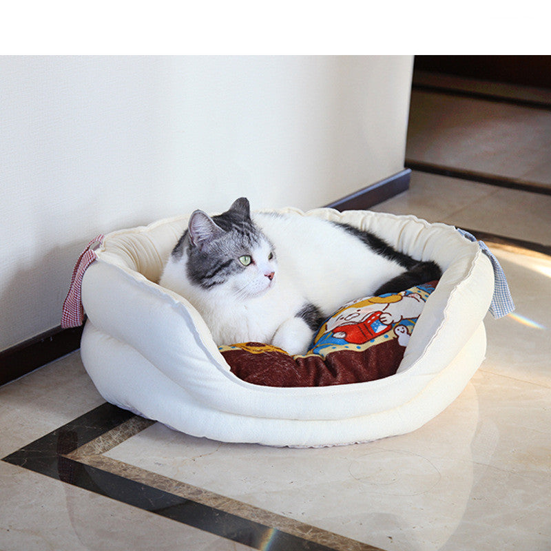 Winter Plush Deep Sleep Pet Nest Bed