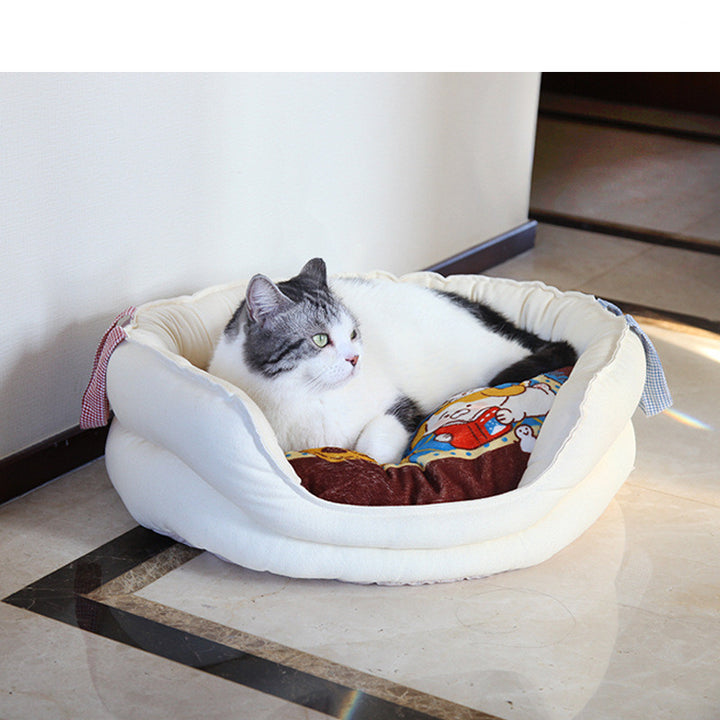 Winter Plush Deep Sleep Pet Nest Bed