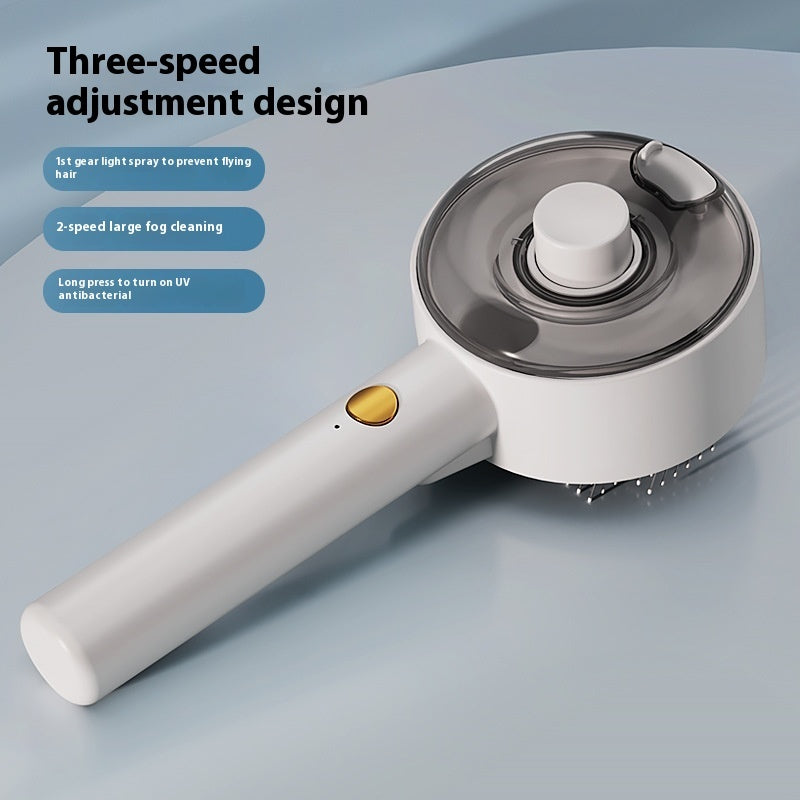 Self Cleaning Pet Steam Grooming Hair Removal Brush