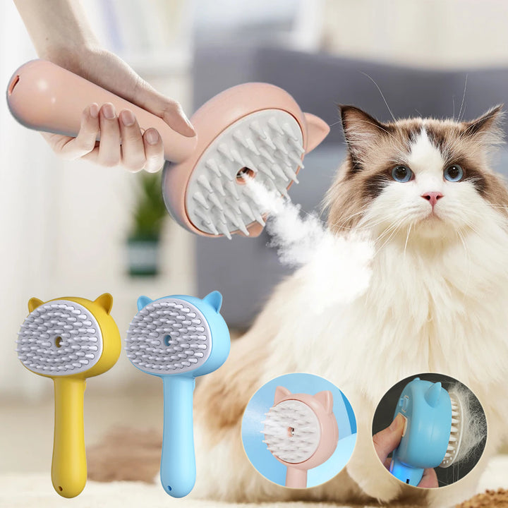Rechargeable Mist Grooming Self Cleaning Pet Brush