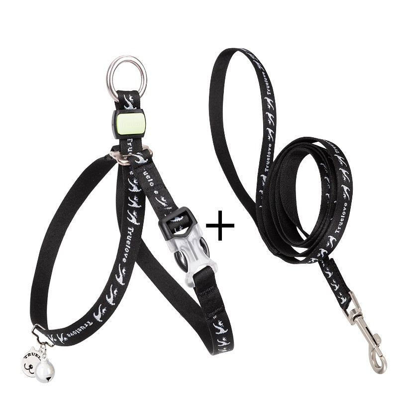 Pet Bell Chest Strap Vest With Leash Set