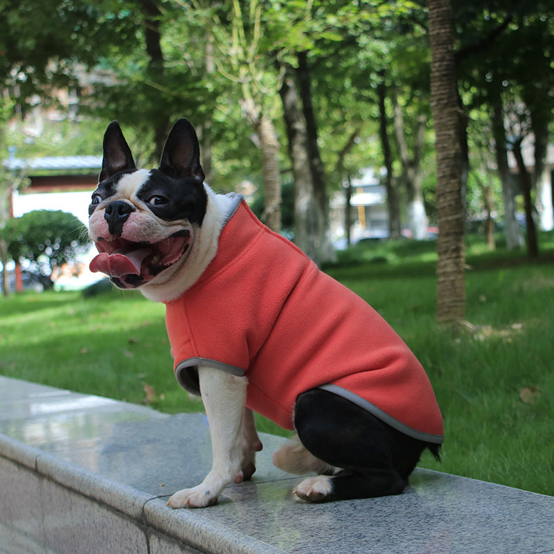 Solid Color Thick Polar Fleece Pet Sweater Warm Wear
