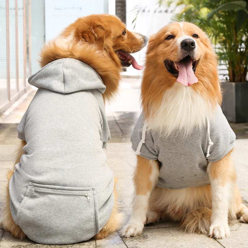 Fashion Simple Zipper Pocket Pet Sweater